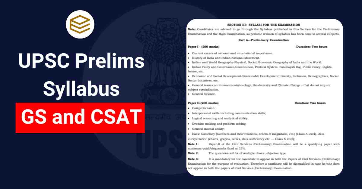 UPSC Prelims Syllabus