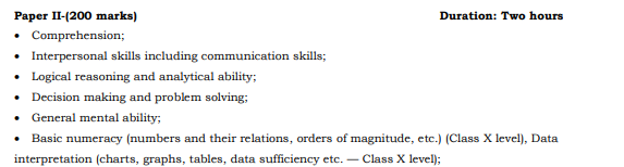 UPSC Prelims Syllabus - CSAT