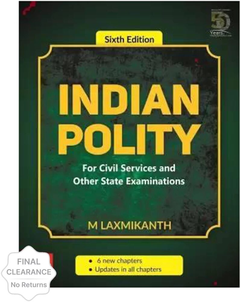 Indian Polity” by M. Laxmikanth - Recommended Books for JPSC Exam preparation