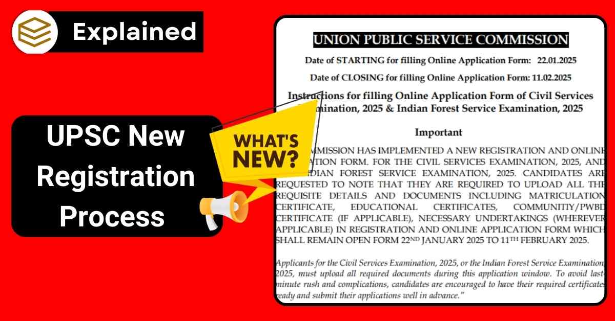 UPSC New Registration Process