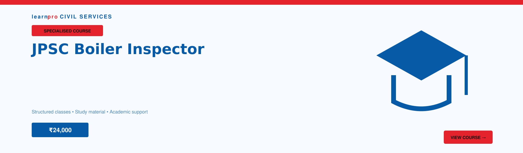 JPSC Boiler Inspector course banner – LearnPro Civil Services