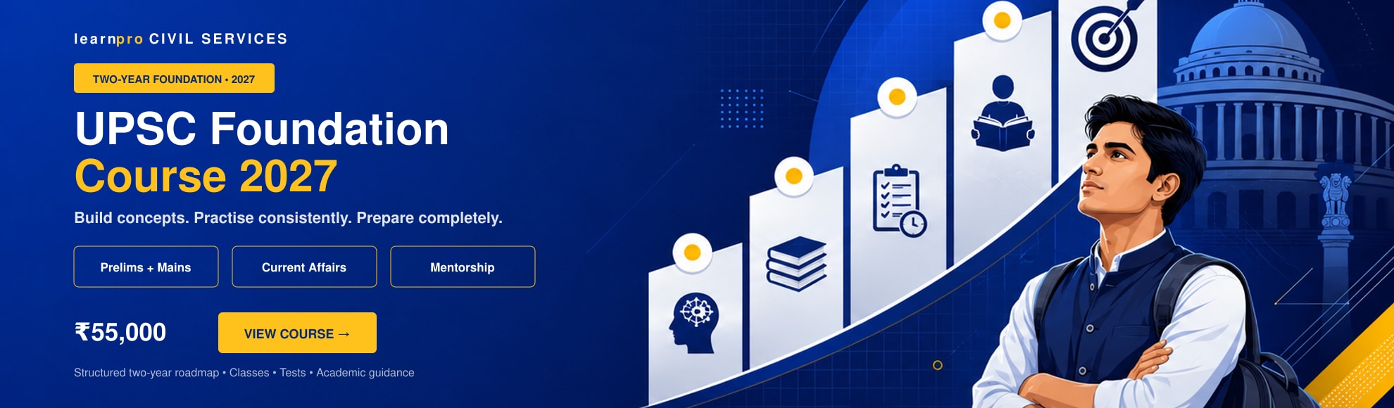 UPSC Foundation Course 2027 (Two Year) course banner – LearnPro Civil Services