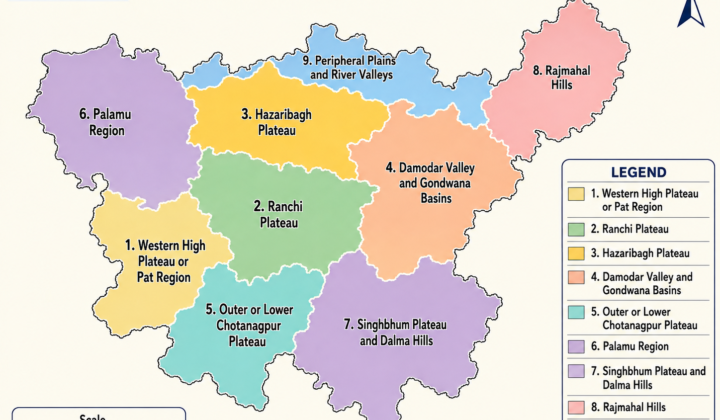 Physiographic Divisions of Jharkhand