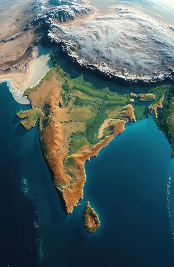 Geography Notes for UPSC – physical map and relief features of India